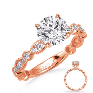 14KT Gold Diamond Engagement Ring Setting  EN8375-1RG