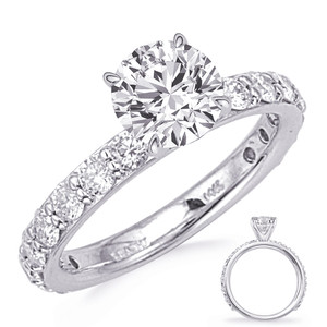 14KT Gold Diamond Engagement Ring Setting  EN8383WG