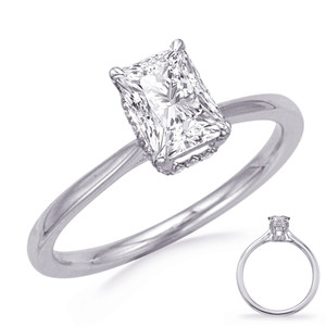 14KT Gold Diamond Engagement Ring Setting  EN8389-7X5ECWG