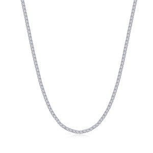 Lafonn Rivera Necklace in sterling silver bonded with platinum