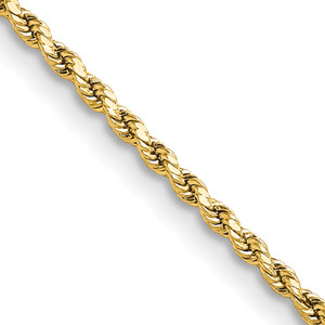 Semi-Solid Diamond-Cut Rope Chain