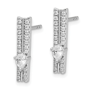14k White Gold Diamond Fancy Earrings