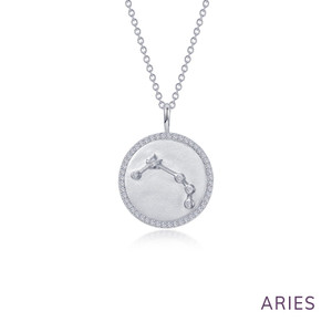 Lafonn Zodiac Constellation Coin Necklace, Aries