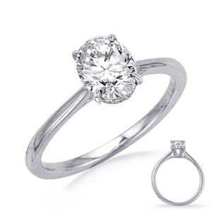 White Gold Engagement Ring Style # EN8389-6X4OVWG