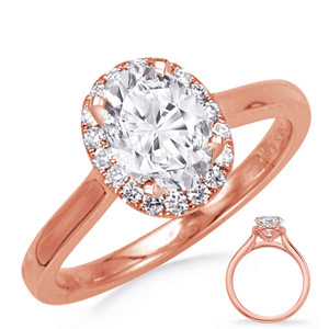 Rose Gold Engagement Ring Style # EN8340-11X9MRG