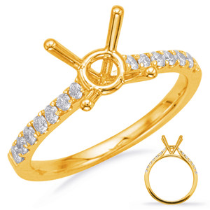 Yellow Gold Engagement Ring Style # EN8179-3YG