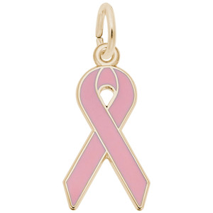 Breast Cancer Awareness Ribbon Rembrant Charm