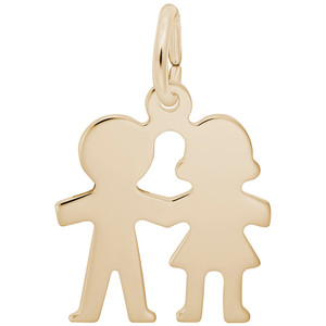Boy & Girl Holding Hands Rembrant Charm