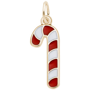 Red & White Candy Cane Rembrant Charm