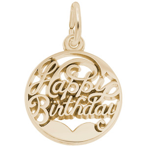 Happy Birthday Open Disc Rembrant Charm