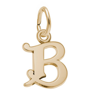 Curly Initial B Accent Rembrant Charm