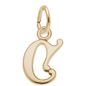 Curly Initial C Accent Rembrant Charm