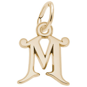 Curly Initial M Accent Rembrant Charm