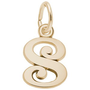 Curly Initial S Accent Rembrant Charm