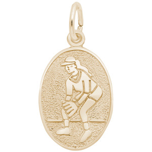 Softball Oval Disc Rembrant Charm