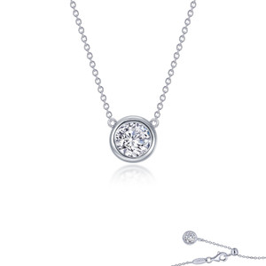 0.7 CTW Bezel-set Solitaire Necklace by  Lafonn N0293CLP