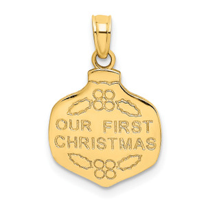14KT Gold  Our First Christmas Ornament Charm