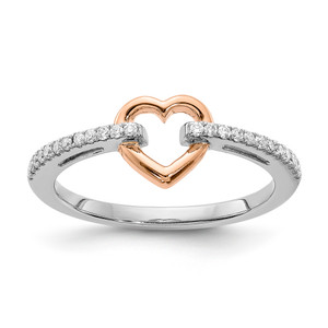 10k Two-tone Heart Diamond Ring RM4401-0WRAB
