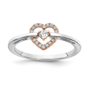 10k Two-tone Heart Diamond Ring RM4400-0WRAB