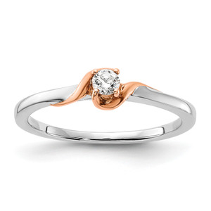 14K Two-Tone First Promise Lab Grown Diamond Petite Engagement Ring RM7271E-012-WRLG