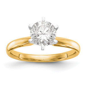 14k Lightweight Comfort-Fit 6-Prong Diamond Solitaire Ring s