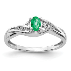 Oval Gemstone & Diamond Ring sRM5751-EM-008-WA