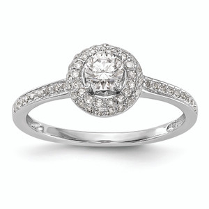 Diamond Halo Semi-Mount & Complete Engagement Ring sRM2088E-025-WAA