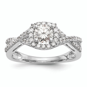 Diamond Halo Semi-Mount & Complete Engagement Ring s