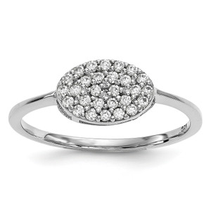 14kw Diamond Cluster Oval Ring Y13741WVS