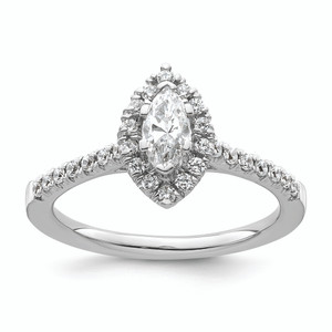 Marquise Halo Diamond Semi-mount Engagement Ring s