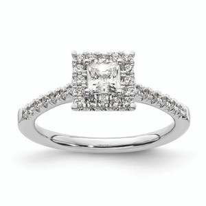 Princess Halo Diamond Semi-mount Engagement Ring s