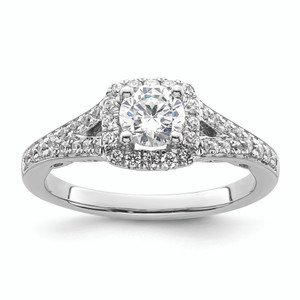 Diamond Halo Semi-Mount Engagement Ring sRM2227E-050-WAA