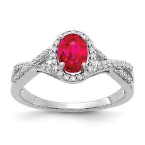 Diamond and Gemstone Oval Halo Ring s