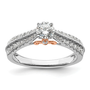 14K Two-Tone Lab Grown Diamond VS/SI GH, Complete Engagement Ring RM6014E-040-CWRLG