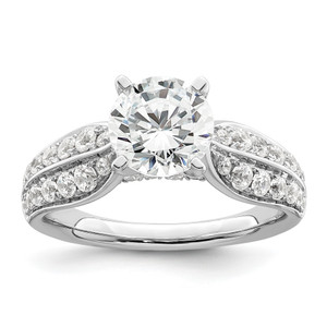 14K White Gold Lab Grown Diamond VS/SI GH, Semi-mount Engagement RinRM6760E-150-WLG