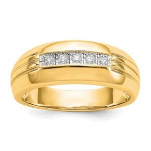 14k Diamond 5-stone Mens Ring RM5795-010-YA