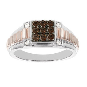 10k Two-tone Brown Diamond Ring RMD1764/CHBRN-0WR