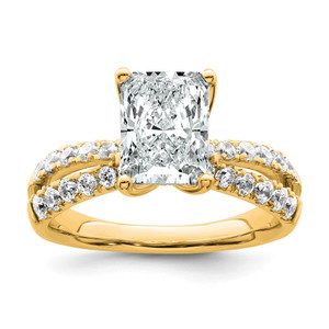 14k True Origin Lab Grown Diamond VS/SI DEF, Radiant Complete Eng. Ring RM11027E-200-LD