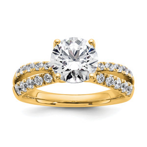 14k True Origin Lab Grown Diamond VS/SI DEF, Round Comp. Eng. Ring RM11022E-200-LD