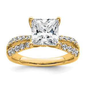 14k True Origin Lab Grown Diamond VS/SI DEF, Princess Comp Eng. Ring RM11026E-200-LD