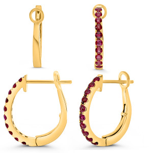 Ruby Earrings in 14KT Gold ee1362