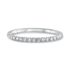 White Gold  Fishtail Half Pave Band in 14KT Gold kr5246w