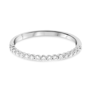 Bezel Set White Diamond Band in 14KT Gold kr3278w