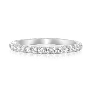 White Gold  French Pave Diamond Band in 14KT Gold kr5364w