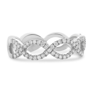 White Gold  & Diamond Infinity Band in 14KT Gold kr2365w