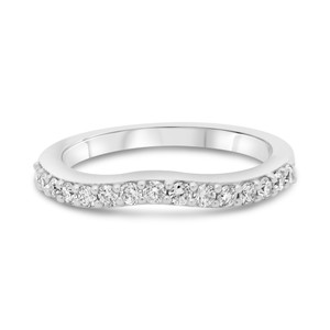 Curved Diamond Band in 14KT Gold kr1859w