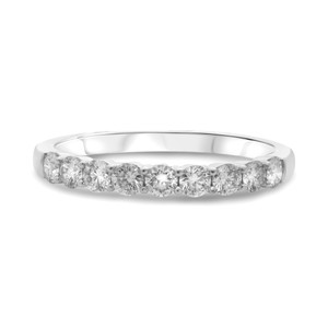 Nine Stone Round White Diamond Band in 14KT Gold ur1310w