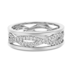 White Gold  Twisted Diamond Band in 14KT Gold kr5903