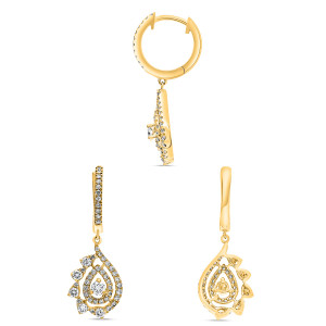 Diamond Earrings in 14KT Gold fe1008