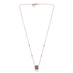 Radiant Champagne Diamond Necklace in 14KT Gold GN2497